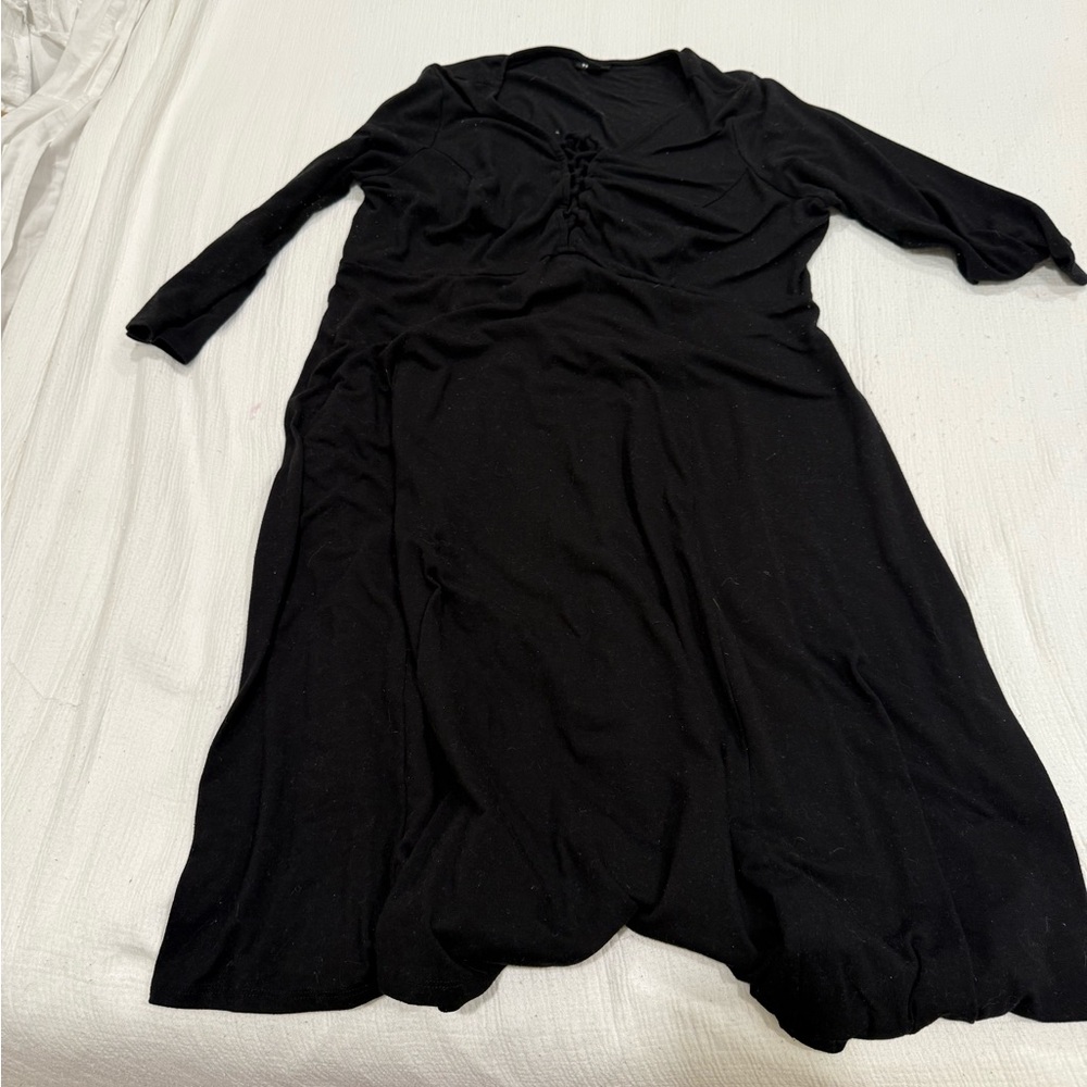 Torrid Black Front Tie Midi Dress size 2x witchy/emo/goth style